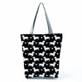Customizable Cute West Dog Handbags For Women Groceries Pug Retriever Shopping Bags Foldable Animal Large Capacity Shoulder Bag