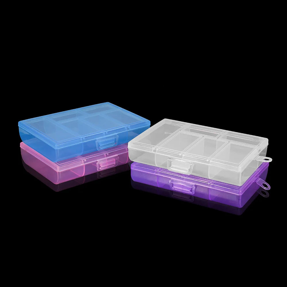 6 Slot Joyero Organizador ( Adjustable) Plastic Jewelry Box Storage Case Craft Jewelry Organizer Container For Jewelry Making