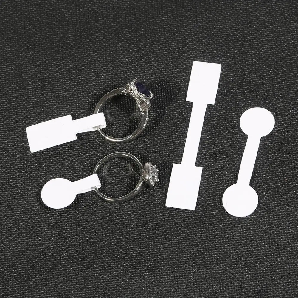 100 Pieces White Blank Price Tag Square Round Heads Paper Labels Sticker For Ring Necklace Bracelet Jewelry Display Retail Store