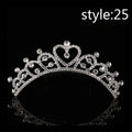 Women Crystal Tiaras and Crowns Headband Kid Girls Bridal  Wedding Party Accessiories Crowns Princess Hair Jewelry Headdress