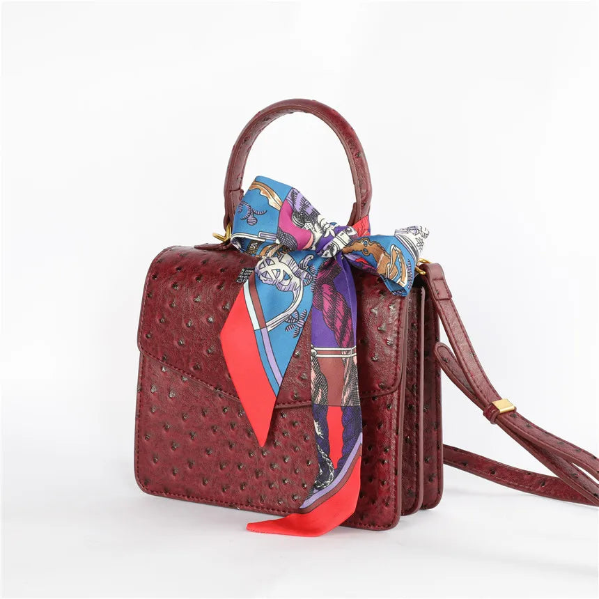 XMESSUN Brand Design Ostrich Pattern Crossbody Bag For Women 2026 Fashion Lady Shoulder Bag Luxury Casual Handbag Tote Purses
