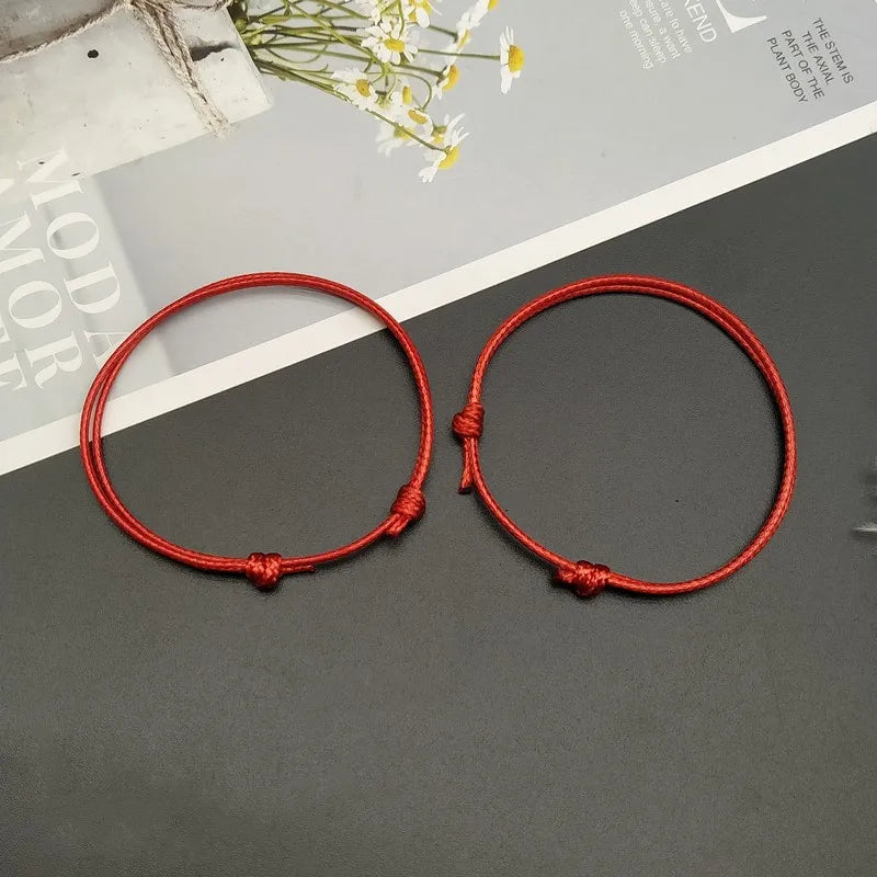 2 pcs /lots Rope Anklet Black White Red Color Adjustable Classic Men Women Summer Barefoot Sandals Jewelry On Foot