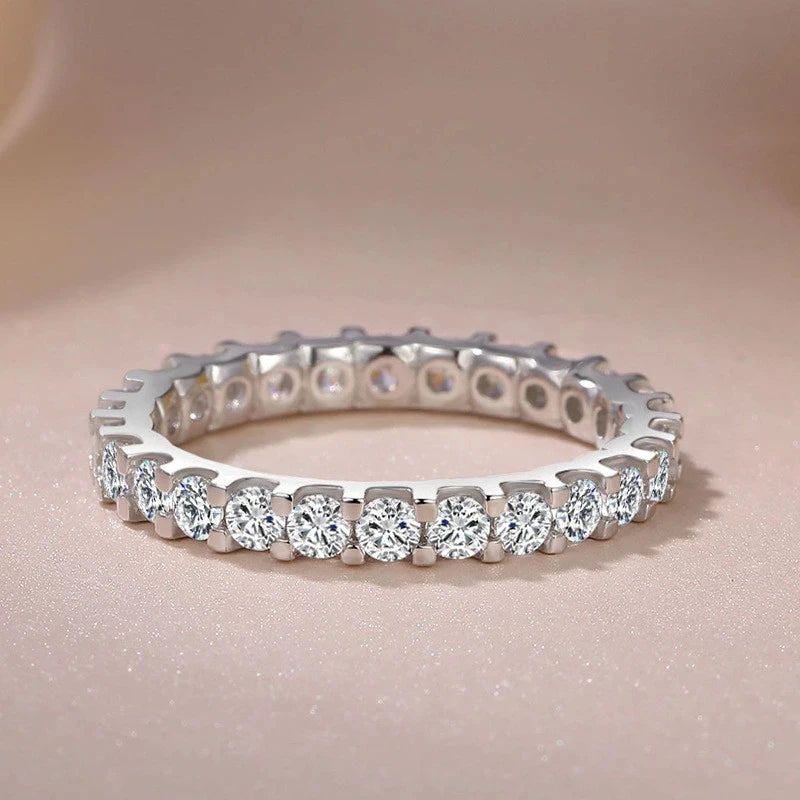 So-Bling S925 Sterling Silver Rings For Women Elegant Fine Cubic Zirconia Ring Bridal Wedding Engagement Women Trendy Jewelry