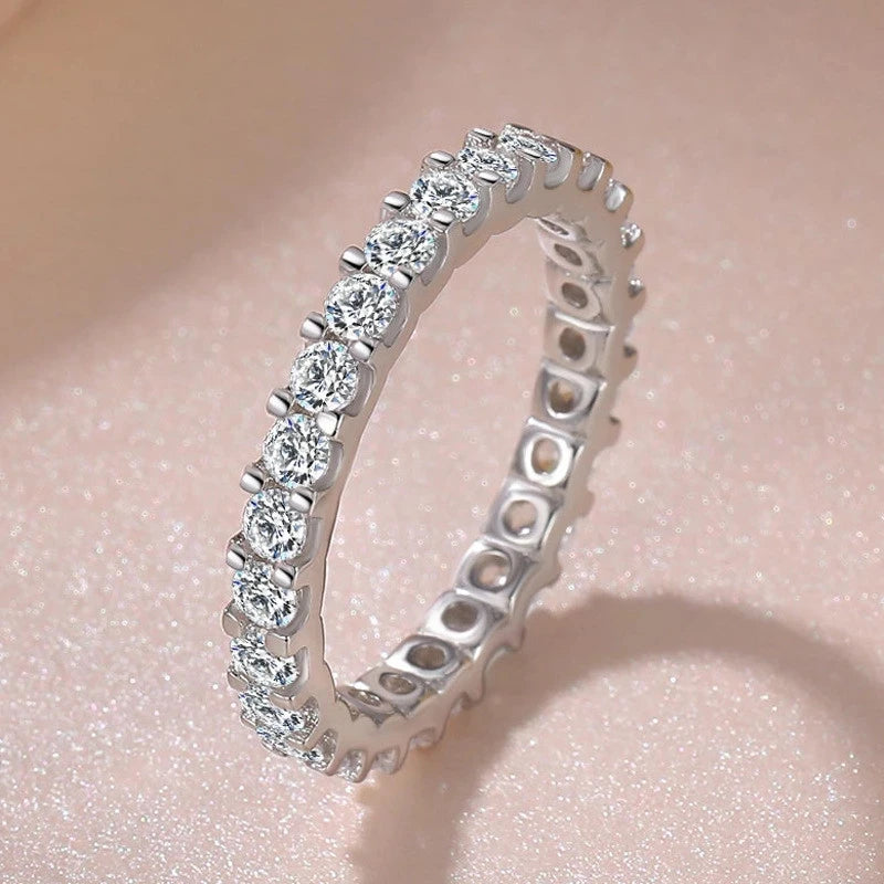 So-Bling S925 Sterling Silver Rings For Women Elegant Fine Cubic Zirconia Ring Bridal Wedding Engagement Women Trendy Jewelry