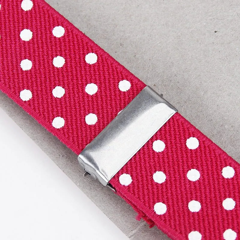 Fashion Polka Dot Colorful Children Belt Baby Boys Girls Suspenders Clip-on Y-Shape Braces Elastic Kids Adjustable 3 Clips Belts