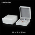 White Leather Paper Jewelry Box Necklace Ring Bracelet Earring Jewelry Storage Box Pendant Jewelry Display Case Gift Packaging