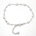 304 Stainless Steel Anklet Silver Color Heart For Women Leg Chain Summer Beach Foot Jewelry 21.8cm(8 5/8") long, 1 Piece