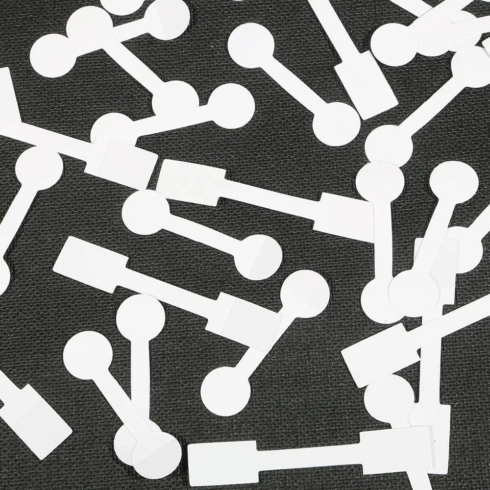 100 Pieces White Blank Price Tag Square Round Heads Paper Labels Sticker For Ring Necklace Bracelet Jewelry Display Retail Store