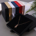 1Pc Thick Kraft Paper Drawer Jewelry Box With Sponge Greet Card for Necklace Bracelet Ring Gift Box Jewelry Packaging Box Joyero