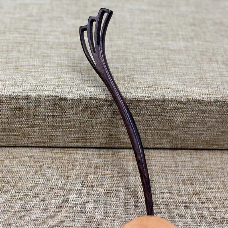 Traditional Hair Sticks Chinese Hair Clips Hairpins Carved Wooden Hair Fork Vintage Chop Stick Headwear For Women Jewelry
