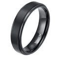 Tigrade 4/6/8/10mm Black Titanium Ring Man Brushed Wedding Band Women Engagement Rings Silver Color Bague Femme anneau bijoux