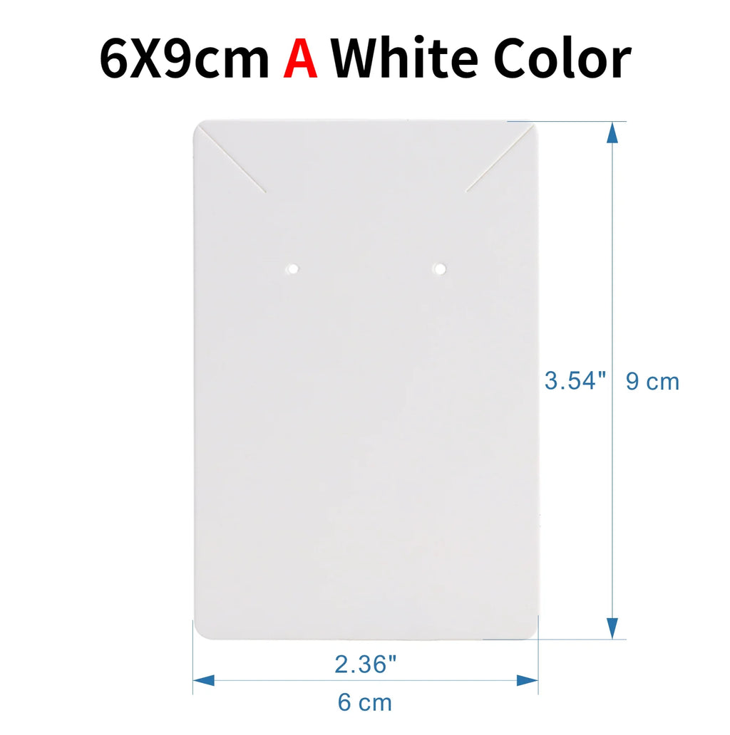 50pcs Opp Self-adhesive Plastic Bag Earrings Display Necklaces Cards For Jewelry Making Cardboard Paper DIY Packages Supply