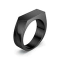 Jiayiqi Men's Ring Punk Rock Smooth 316L Stainless Steel Signet Ring For Men Hip Hop Party Jewelry Wholesale Male Wedding Anel