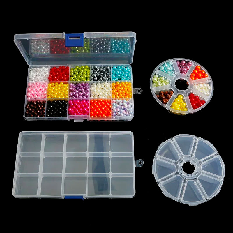 19 Style Plastic Storage Jewelry Box Compartment Adjustable Container for Beads earring box for jewelry rectangle Box Case