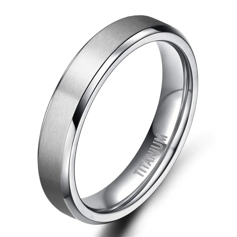 Tigrade 4/6/8/10mm Silver Color Men's Titanium Ring Brushed Man Wedding Band Engagement Rings Male Jewelry Couple anel feminino