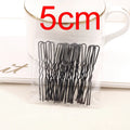 1 Pack 5cm 6cm 7cm 8cm Hair Pins Grips Waved Black Pins Alloy Metal Hair Grips Support Wholesale