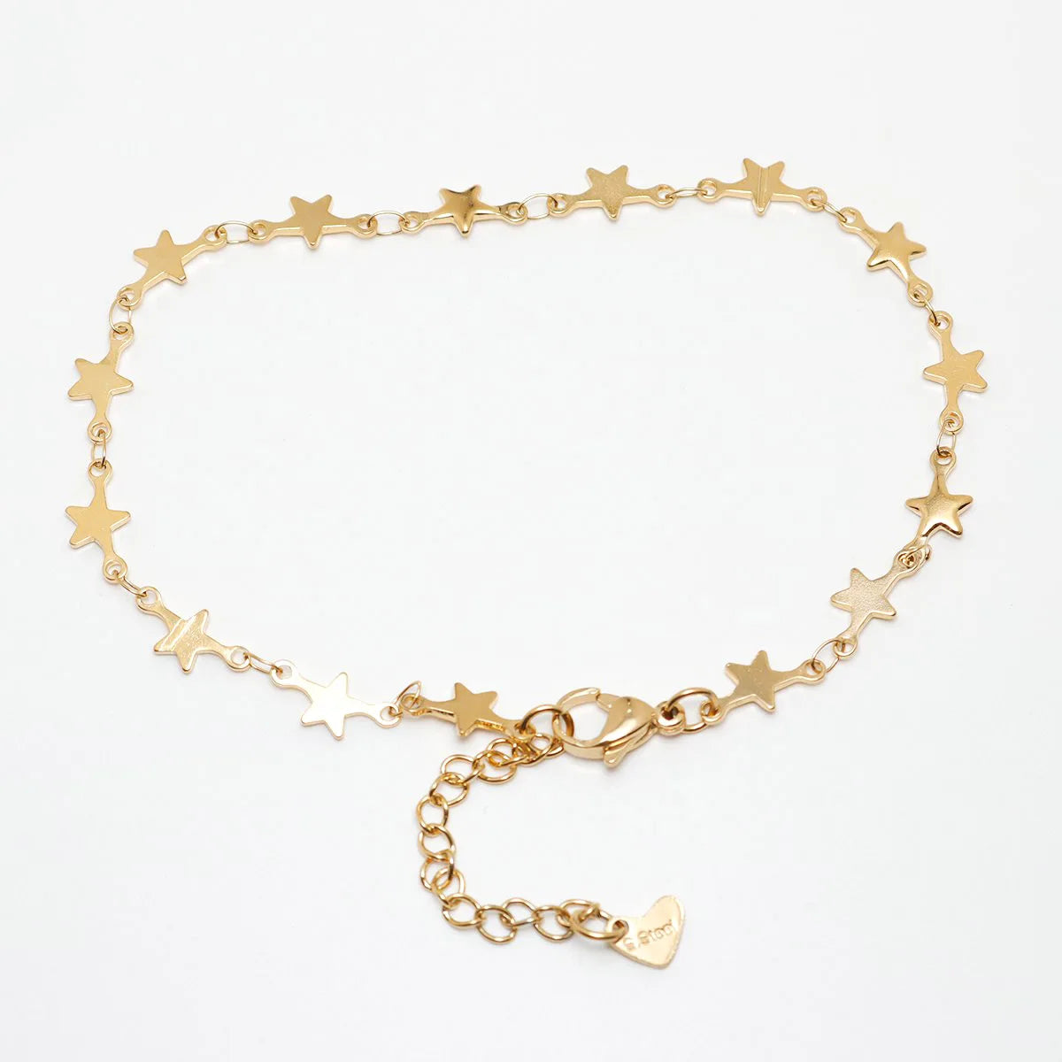 304 Stainless Steel Anklet  Gold Color Round Heart Chain Anklet Bracelets For Women on the leg Anklet Jewelry Accessories, 1 PCs