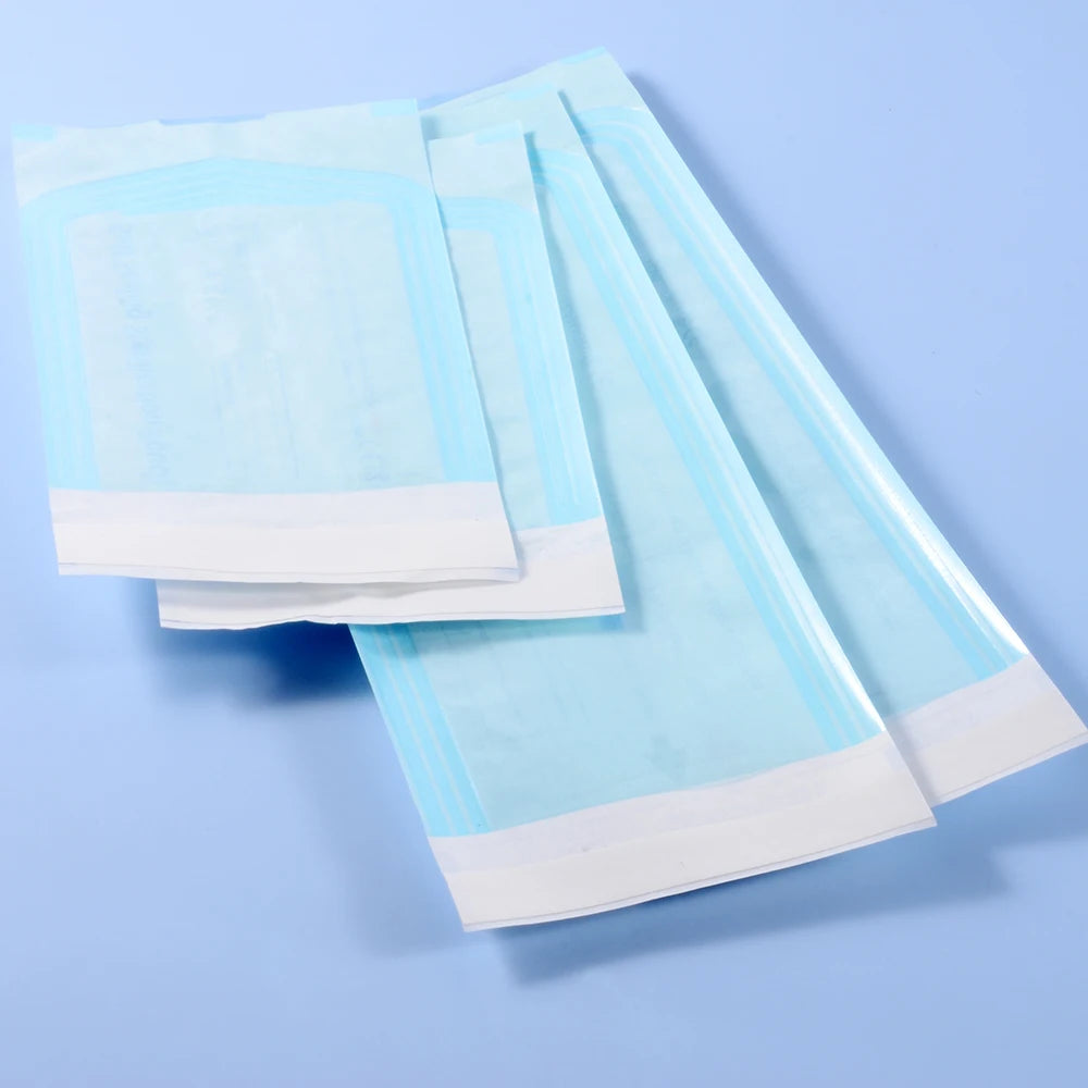 200pcs/Box Self Sealing Sterilization Pouch Bags  Dentistry Medical Grade Disposable Paper+CPP/PET Film Odontologia Supplies