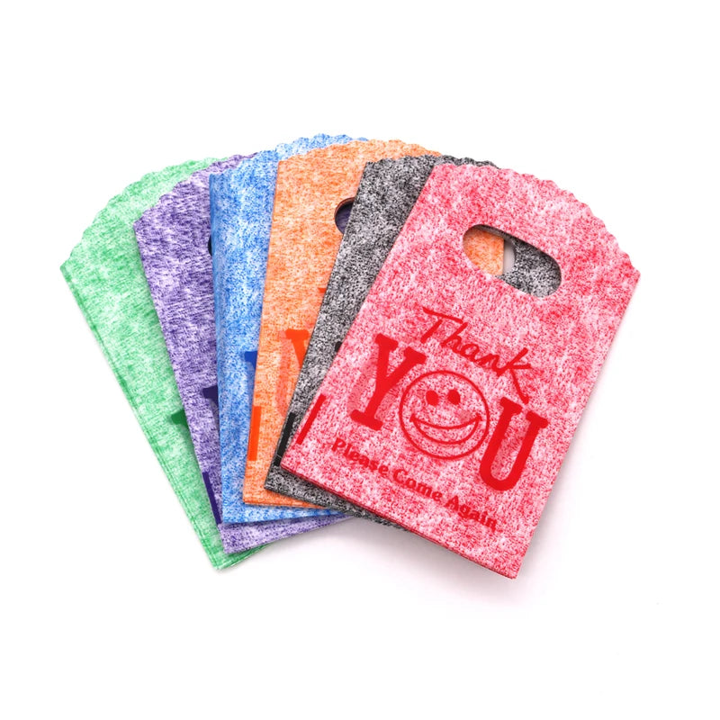 50Pcs/Lot 9x15cm Small Plastic Bags Multi Designs Gift Bag Pouches Bracelet Charms Jewelry Packaging Bags With Handles