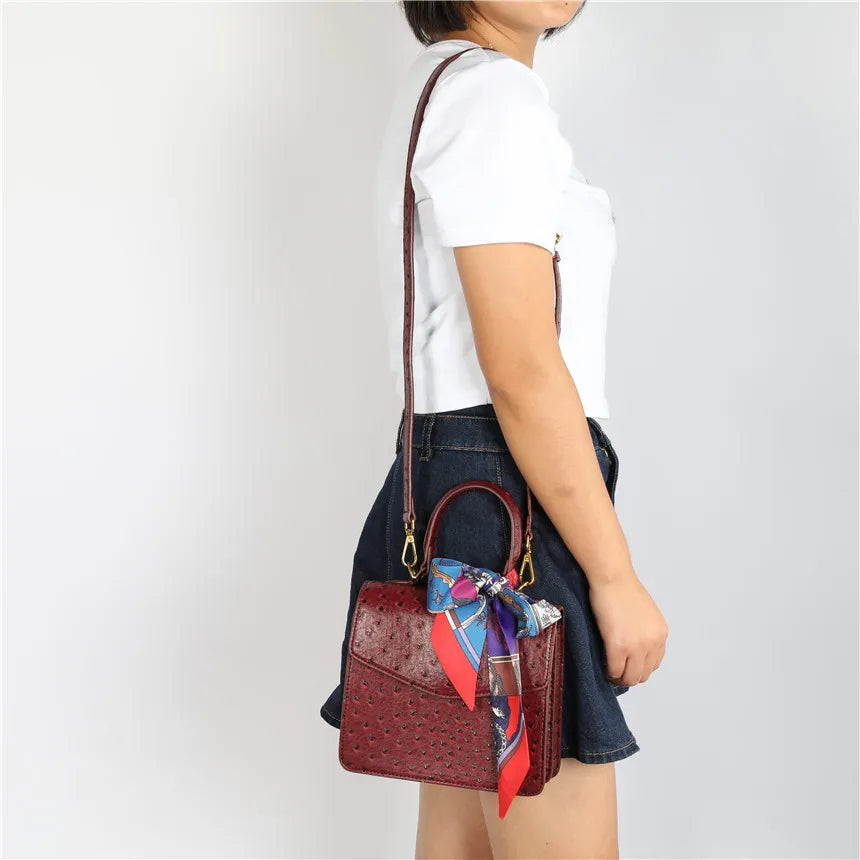 XMESSUN Brand Design Ostrich Pattern Crossbody Bag For Women 2026 Fashion Lady Shoulder Bag Luxury Casual Handbag Tote Purses