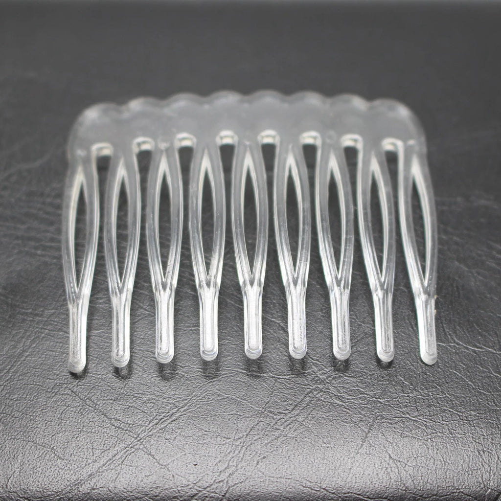50 Clear Plastic Smooth Hair Clips Side Combs Pin Magic Grip Hair Pins 46X38mm Free Shipping  High quality in EU and US quality
