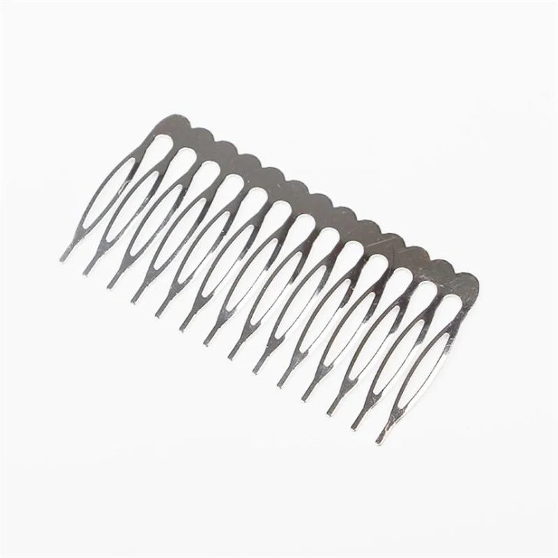 10pcs 5 8 10 12 14 16 18 Teeth Metal Hair Comb Brass For Clip Women Girl Bridal Ornament Jewelry Decorative Accessories Wedding