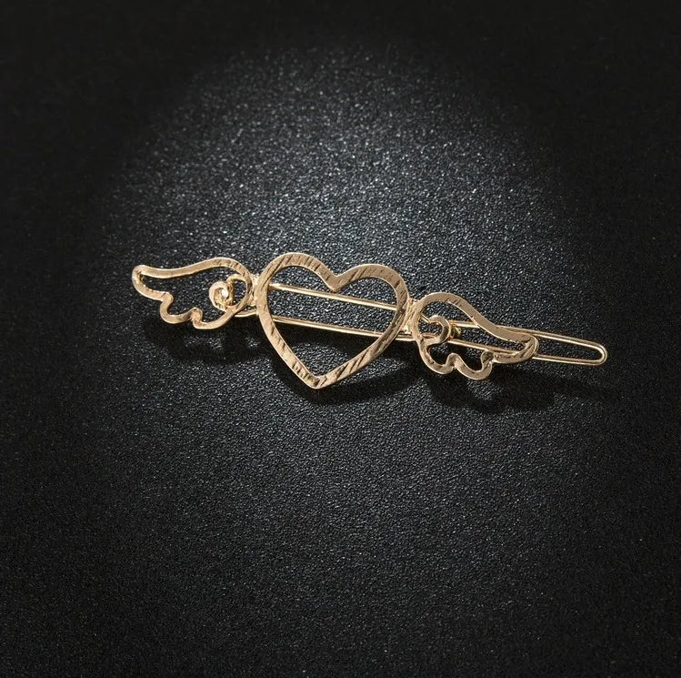 2019 Korean Fashion New Hair Accessories Gold Love Cupid Wings Ladies Hairpin Manufacturers Wholesale Sales Bride Crown