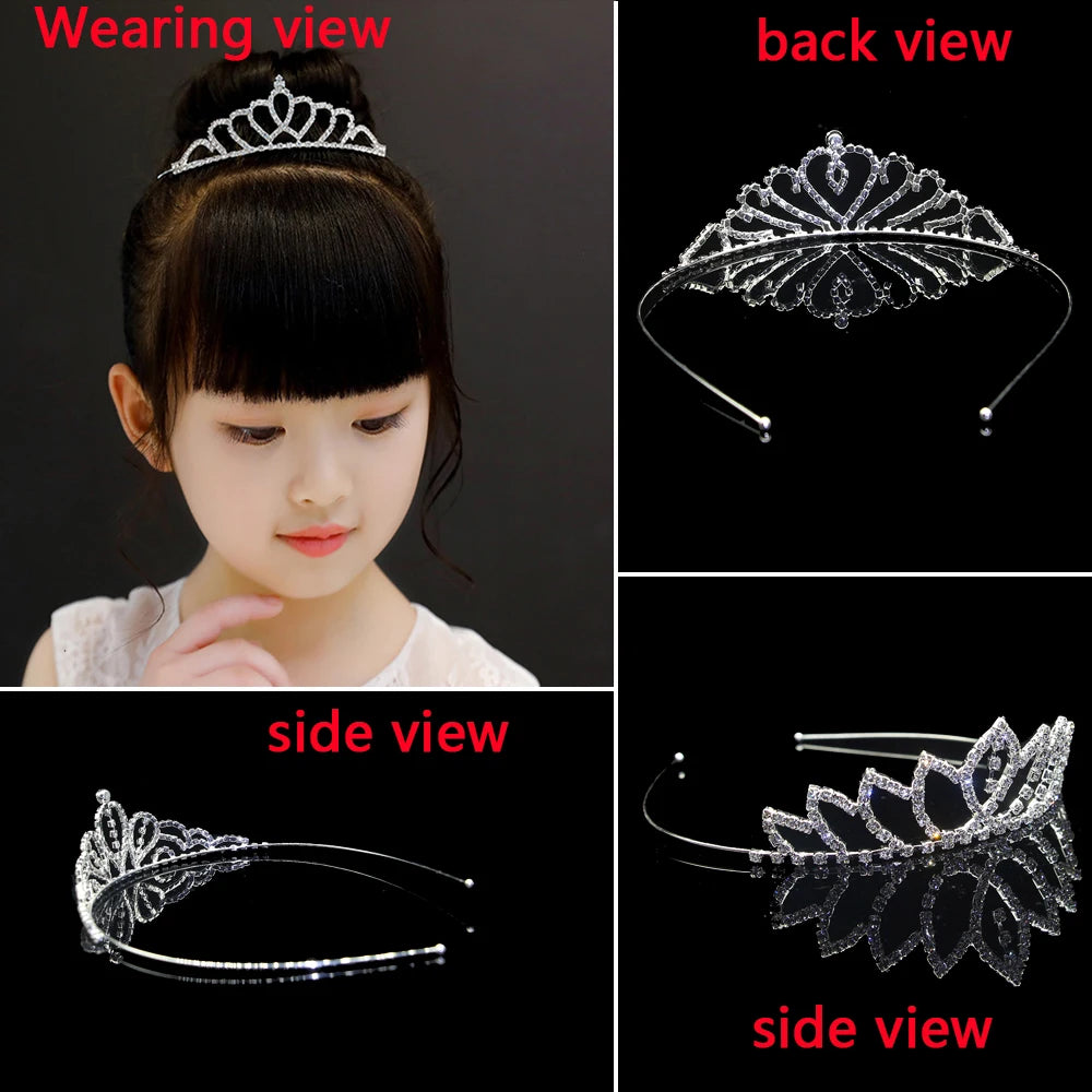 AINAMEISI New Princess Tiaras and Crowns Headband Kid Girls Bridal Prom Crown Wedding Party Accessiories Fashion Hair Jewelry