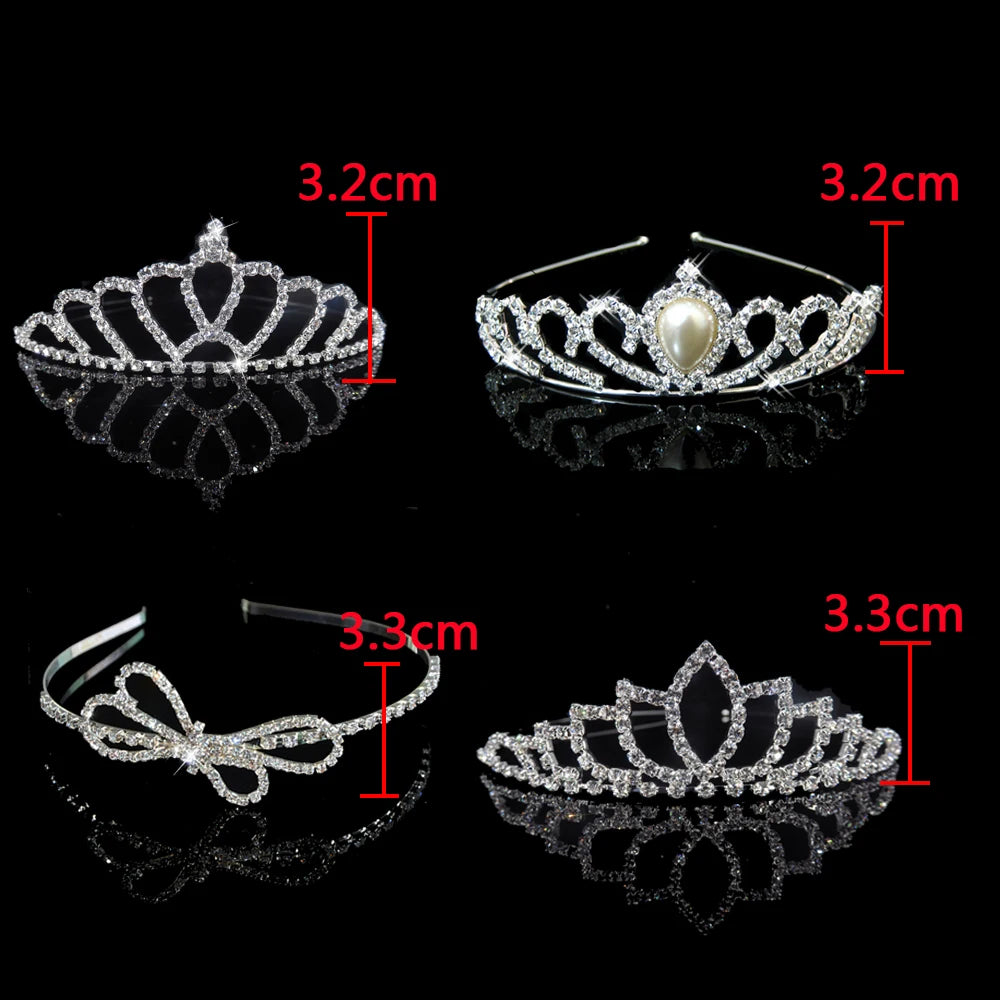 AINAMEISI New Princess Tiaras and Crowns Headband Kid Girls Bridal Prom Crown Wedding Party Accessiories Fashion Hair Jewelry