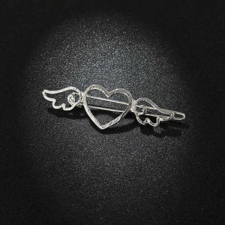 2019 Korean Fashion New Hair Accessories Gold Love Cupid Wings Ladies Hairpin Manufacturers Wholesale Sales Bride Crown