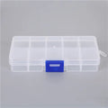 10 Slots Adjustable Transparent Jewelry Storage Box Ring Earring Drug Pill Beads Portable Plastic Organizer Case Travel Bins