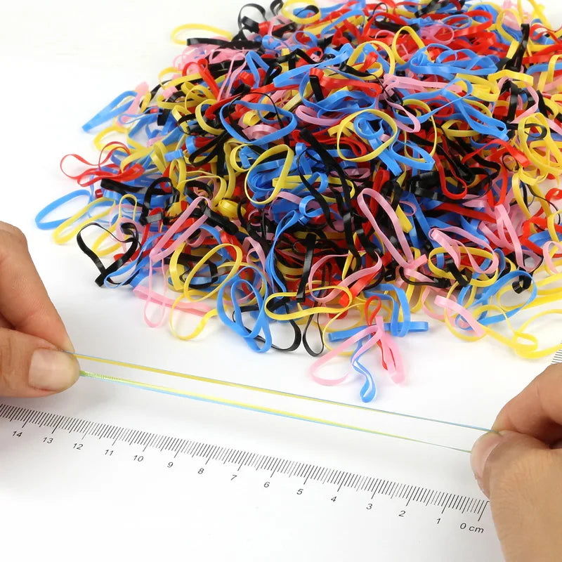 2018 New Random Mixed Child Baby Hair Holders Rubber Bands Elastics Girl's Tie Gum Hair Accessories about 500PCS