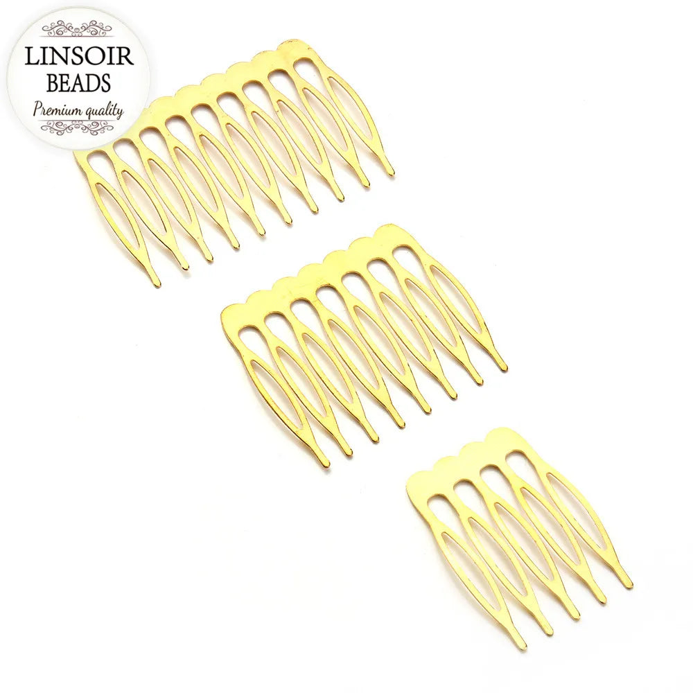 10pcs/lot 5/8/10 Teeth Metal Hair Comb Hair Clips Claw Hairpins DIY Jewelry Findings & Components Wedding Hair Jewelry F1810