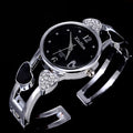 Xinhua Fashion Women Stainless Steel Bracelet Watch Bangle Lover Heart Shape Wristwatches Female Best Gift Clock Relogios