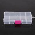 10 Slots Adjustable Transparent Jewelry Storage Box Ring Earring Drug Pill Beads Portable Plastic Organizer Case Travel Bins
