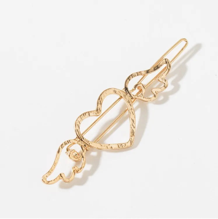 2019 Korean Fashion New Hair Accessories Gold Love Cupid Wings Ladies Hairpin Manufacturers Wholesale Sales Bride Crown