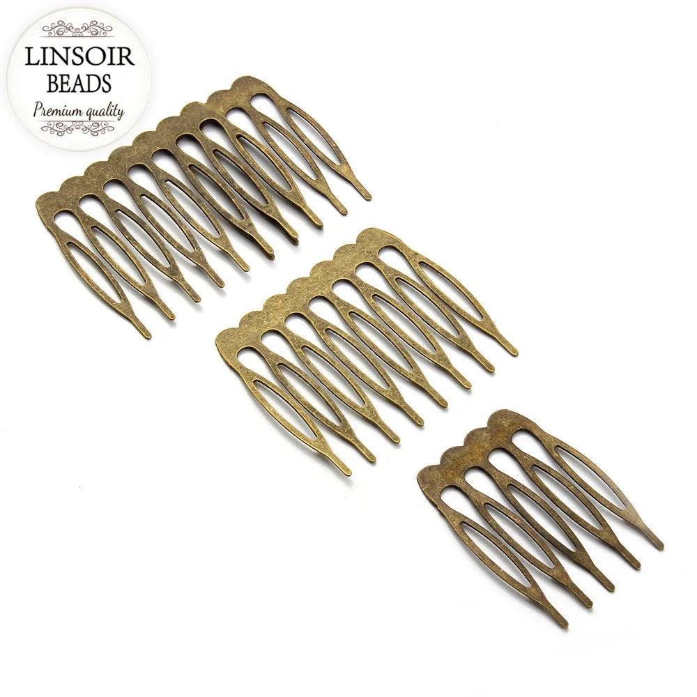 10pcs/lot 5/8/10 Teeth Metal Hair Comb Hair Clips Claw Hairpins DIY Jewelry Findings & Components Wedding Hair Jewelry F1810