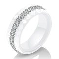 High Qulity Women Jewelry Ring Wholesale Black And White Simple Style Comly Crystal Ceramic Rings for Women