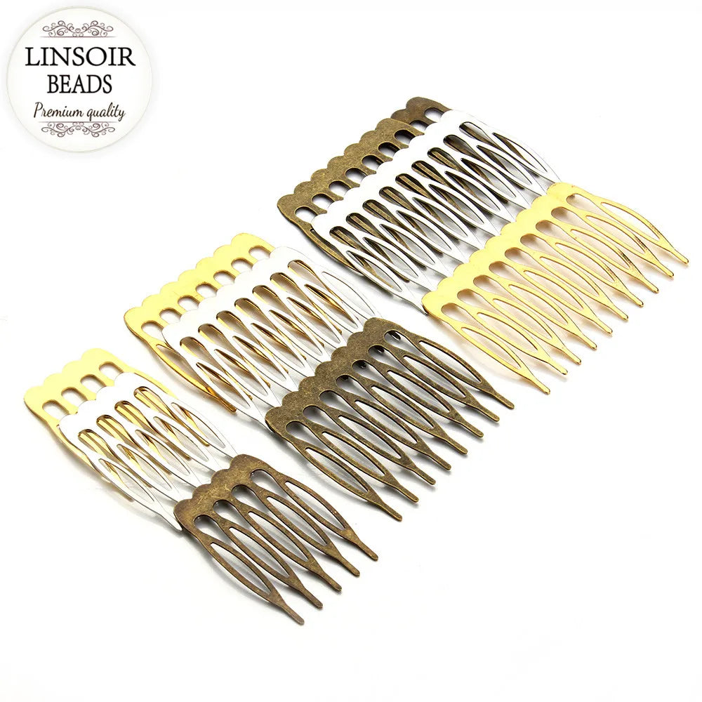 10pcs/lot 5/8/10 Teeth Metal Hair Comb Hair Clips Claw Hairpins DIY Jewelry Findings & Components Wedding Hair Jewelry F1810