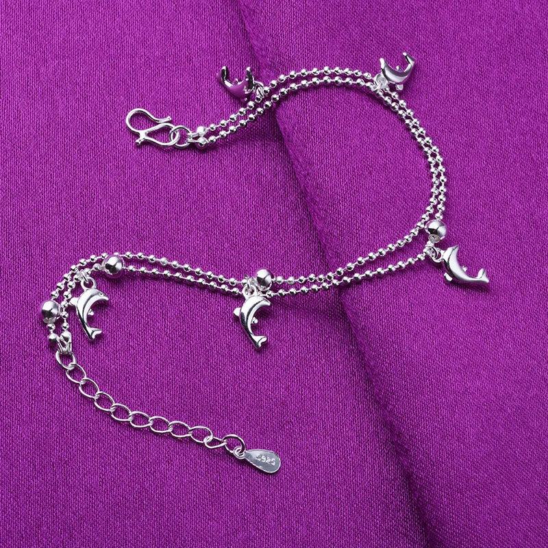 Multi-Style High Quality Silver Plated Anklet For Women Girls Fashion Simple Jewelry New Style Hot Selling