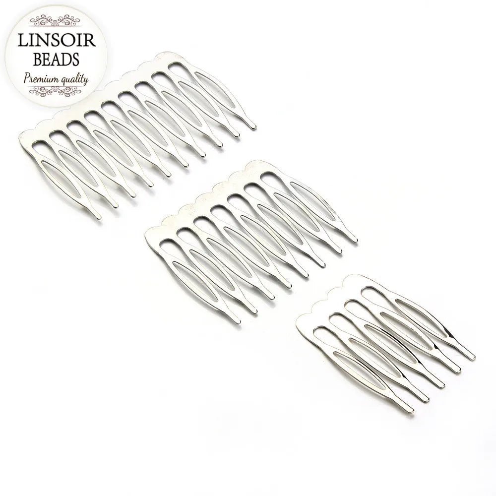 10pcs/lot 5/8/10 Teeth Metal Hair Comb Hair Clips Claw Hairpins DIY Jewelry Findings & Components Wedding Hair Jewelry F1810