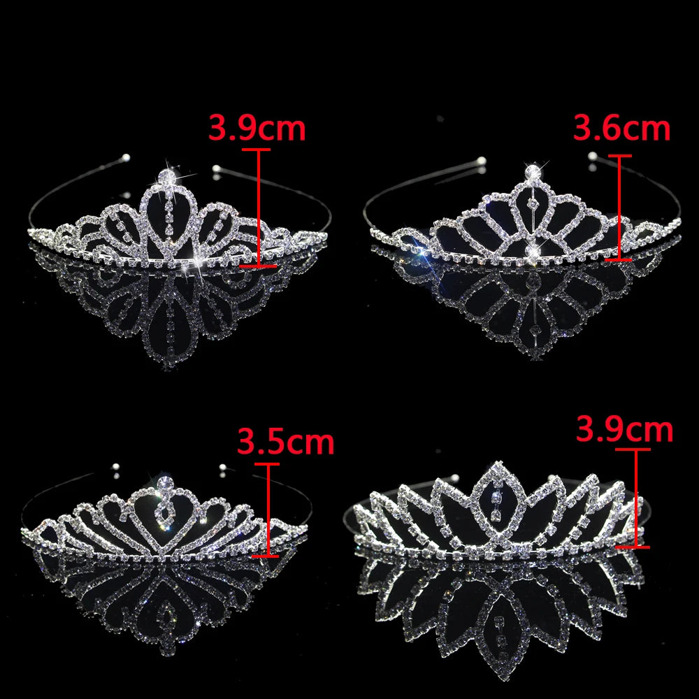AINAMEISI New Princess Tiaras and Crowns Headband Kid Girls Bridal Prom Crown Wedding Party Accessiories Fashion Hair Jewelry
