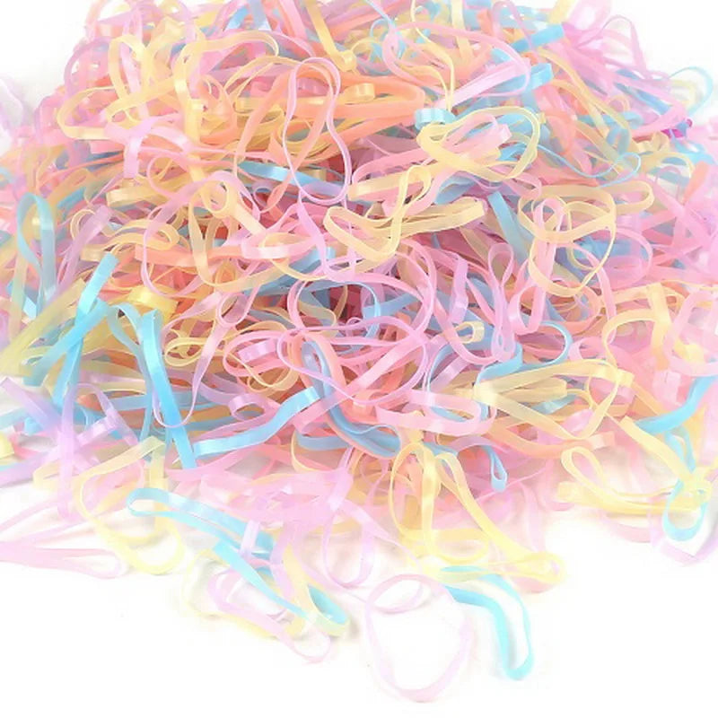 2018 New Random Mixed Child Baby Hair Holders Rubber Bands Elastics Girl's Tie Gum Hair Accessories about 500PCS