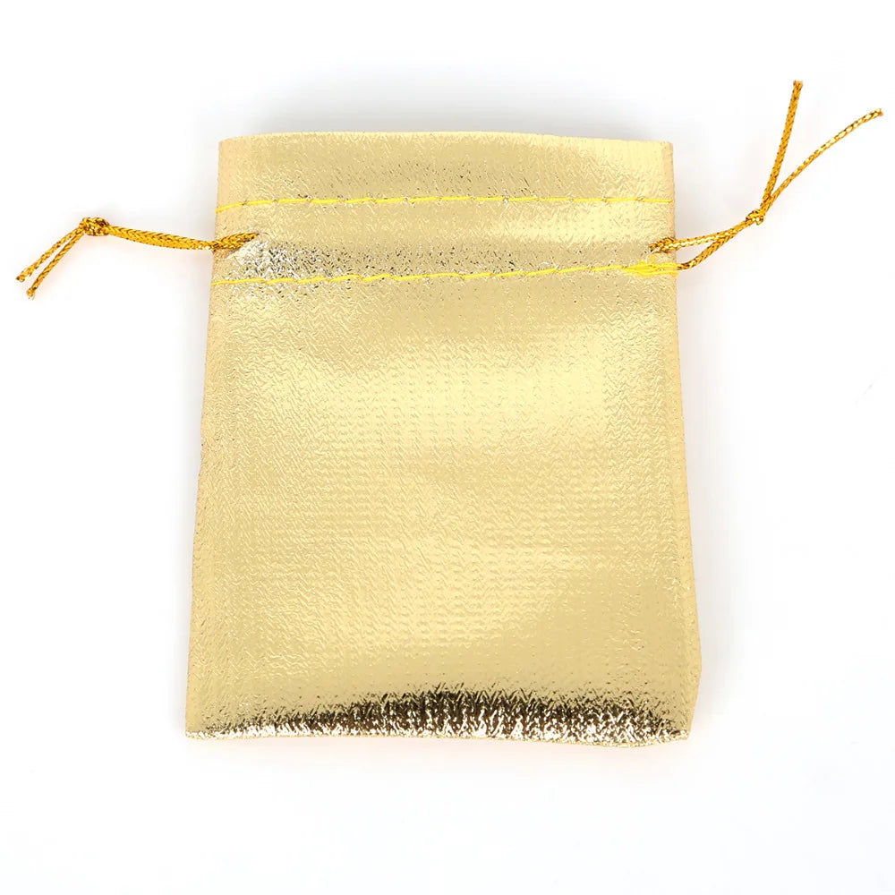 10Pcs/lot 4 Size Gold Drawstring Organza Jewelry Organizer Pouch Jewelry Packaging Display & Jewelry Pouches