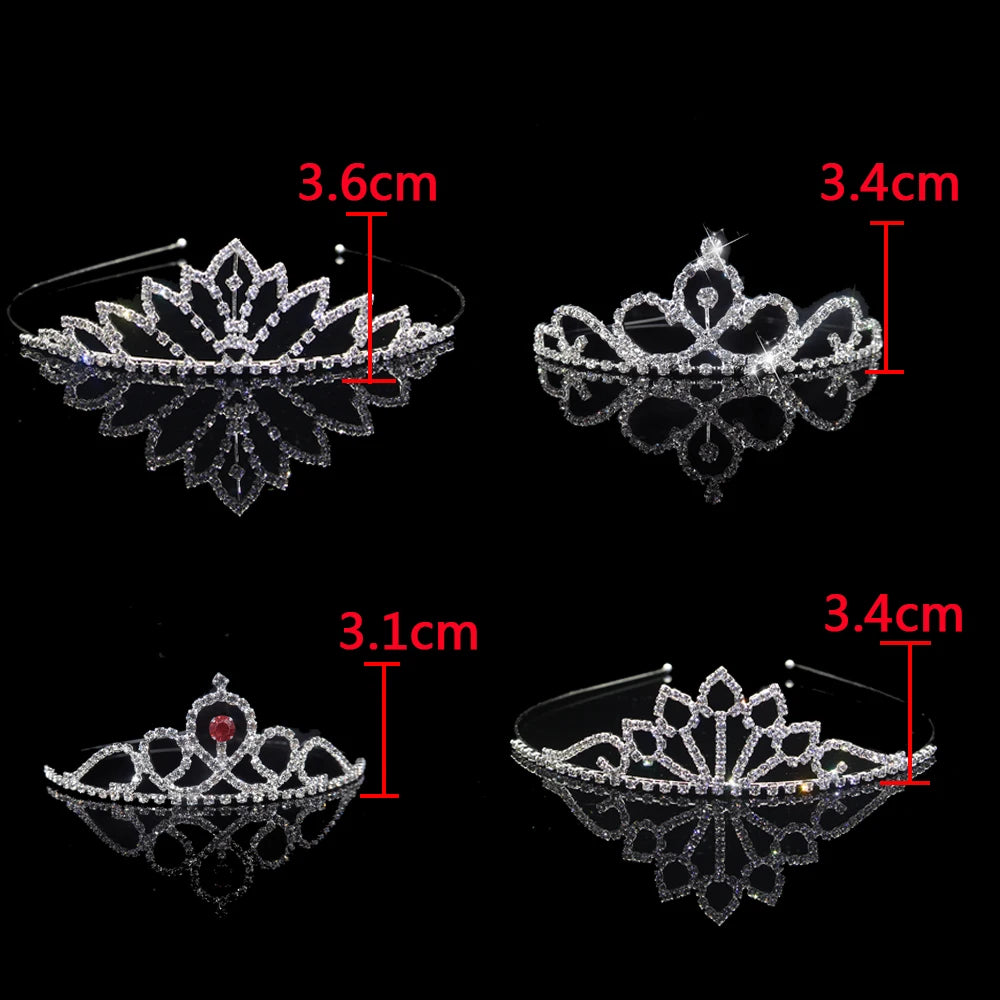 AINAMEISI New Princess Tiaras and Crowns Headband Kid Girls Bridal Prom Crown Wedding Party Accessiories Fashion Hair Jewelry