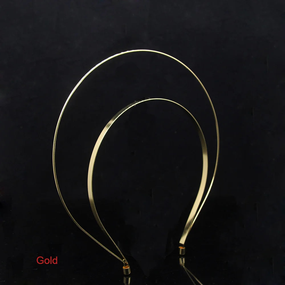 AINAMEISI New Gold Plate Crown Design Headband Wedding Hair Accessories HairBands Tiara Crown Bridal Jewelry For Women