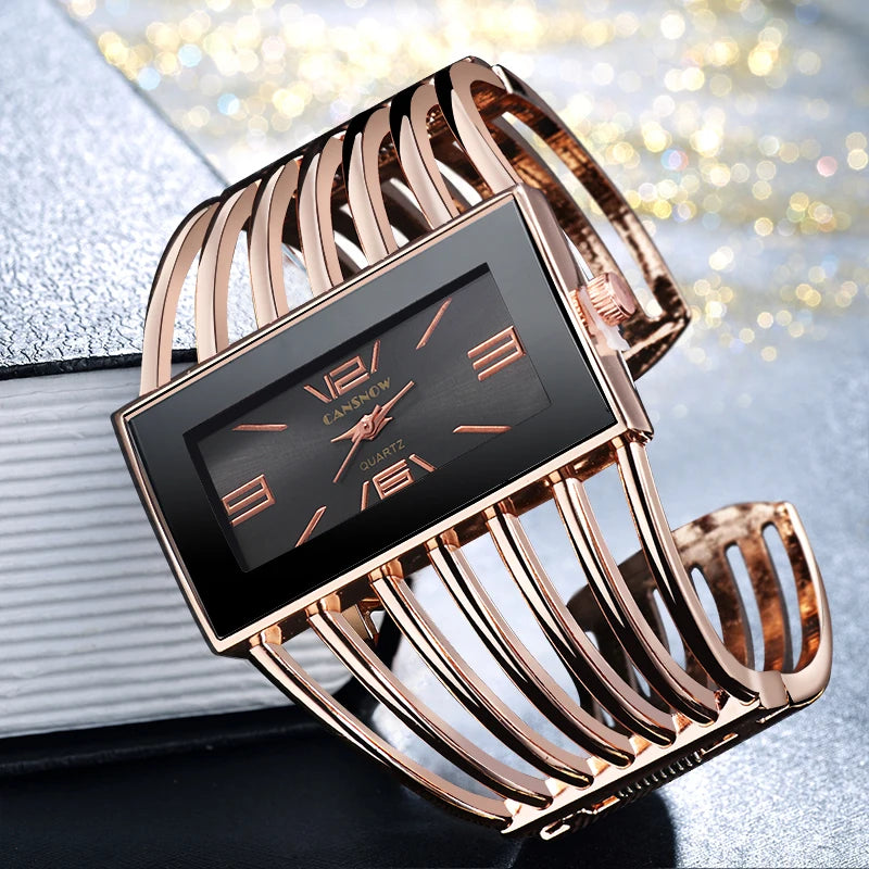 Female Bracelet Watch Luxury Rectangle Dial Bangle Watches Womens Fashion Rose Gold Silver Dress Clock Ladies Wristwatch Relojes