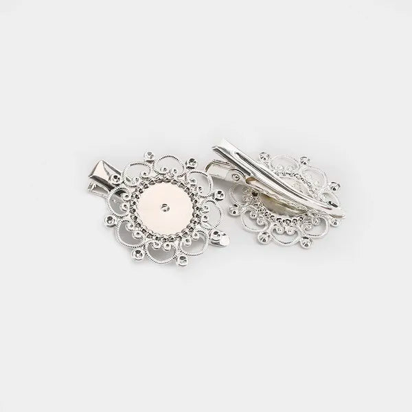 New Arrival 1PC Hollow Iron Sheet Metal Flower Butterfly Torus DIY Jewelry Hairpin Duck Tongue Hair Clip Girl Hair Accessories
