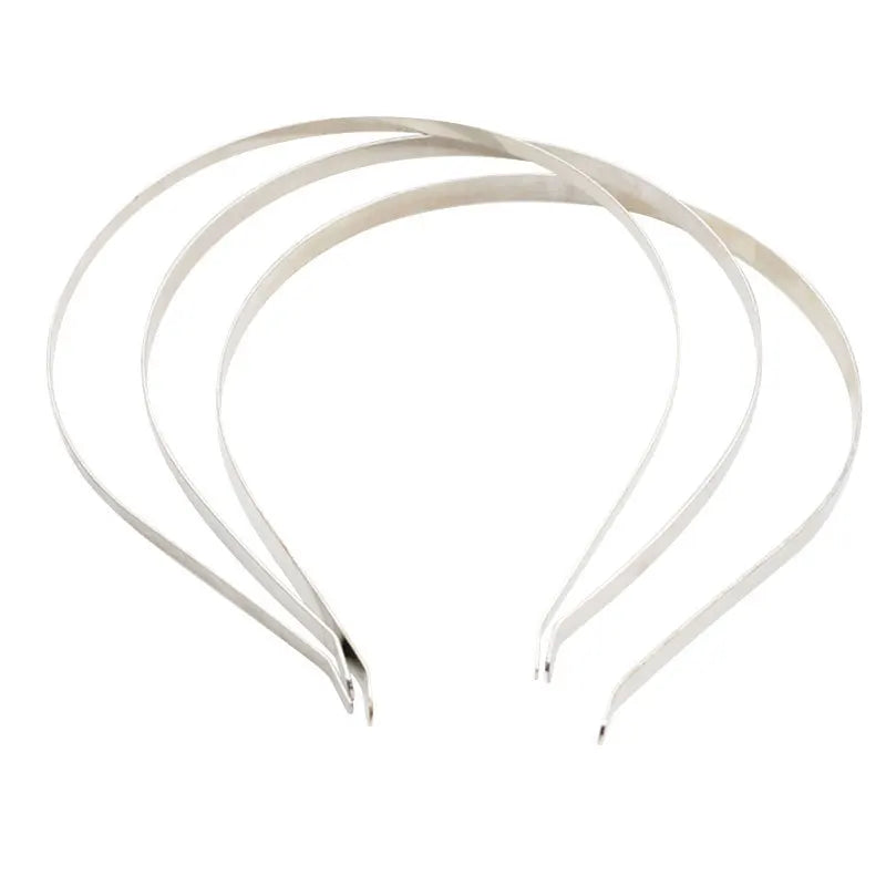 10pcs/lot Fashion Metal Blank Hairband Hairwear 3 4 5 6 7mm Width Handmade Women Decoration Hairbands DIY Hair Jewelry Findings
