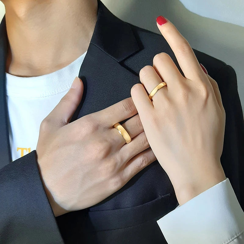 Vnox Anti Scratch Tungsten Wedding Rings for Women Men Simple Classic Wedding Bands for Couples Basic Jewelry
